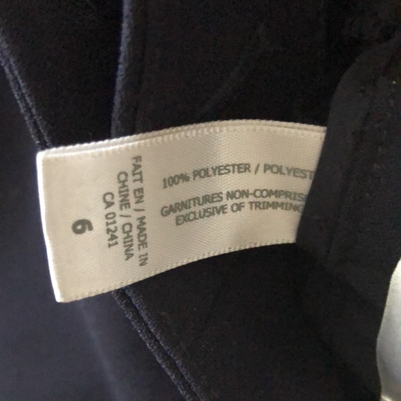 Navy crepe dress pant with sporty mustard & white side stripes - Picture 2 of 13